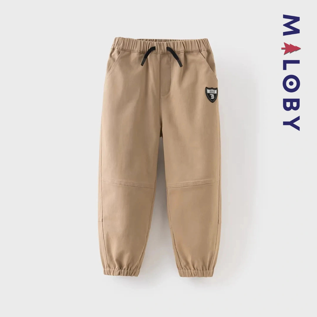 Pantalon jogging décontracté enfant garçon -Kaki -robes et ensembles pour filles, bébés et garcons - MALOBY
