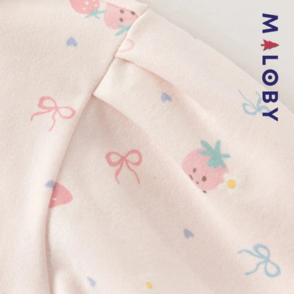 Ensemble 2 pièces sweat-shirt + pantalon enfant fille- Rose -robes et ensembles pour filles, bébés et garcons - MALOBY