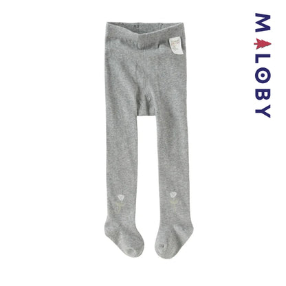 Collant épais motif fantaisie enfant fille- gris