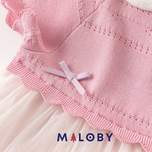 Robe à volants brodée - Fille -robes et ensembles pour filles, bébés et garcons - MALOBY