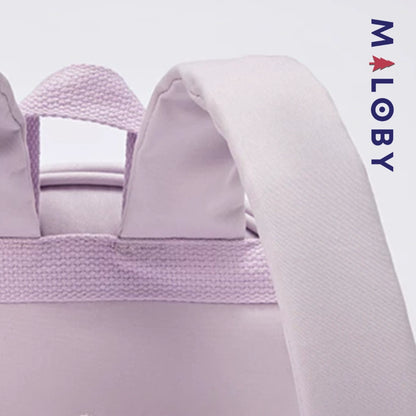 Sac à dos maternelle motif fantaisie enfant fille et garçon - violet/noir