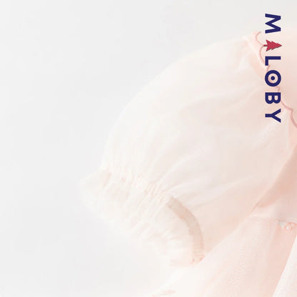 Ensemble Robe+sac pour cérémonie enfant fille- Rose