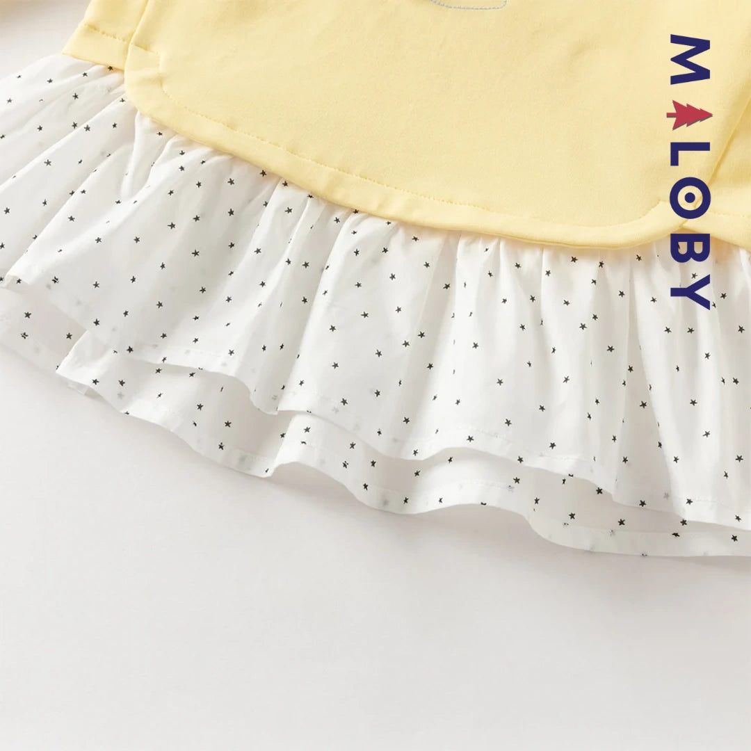 Ensemble tunique & legging enfant fille- Jaune