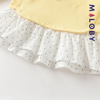 Ensemble tunique & legging enfant fille- Jaune