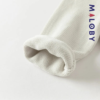 Robe bi-matière motif chat enfant fille- gris