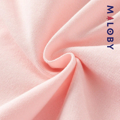 Robe manches courtes en piqué de coton enfant fille -Rose
