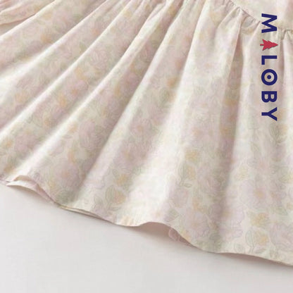 Robe longue motifs fleuris enfant fille -Floral -robes et ensembles pour filles, bébés et garcons - MALOBY