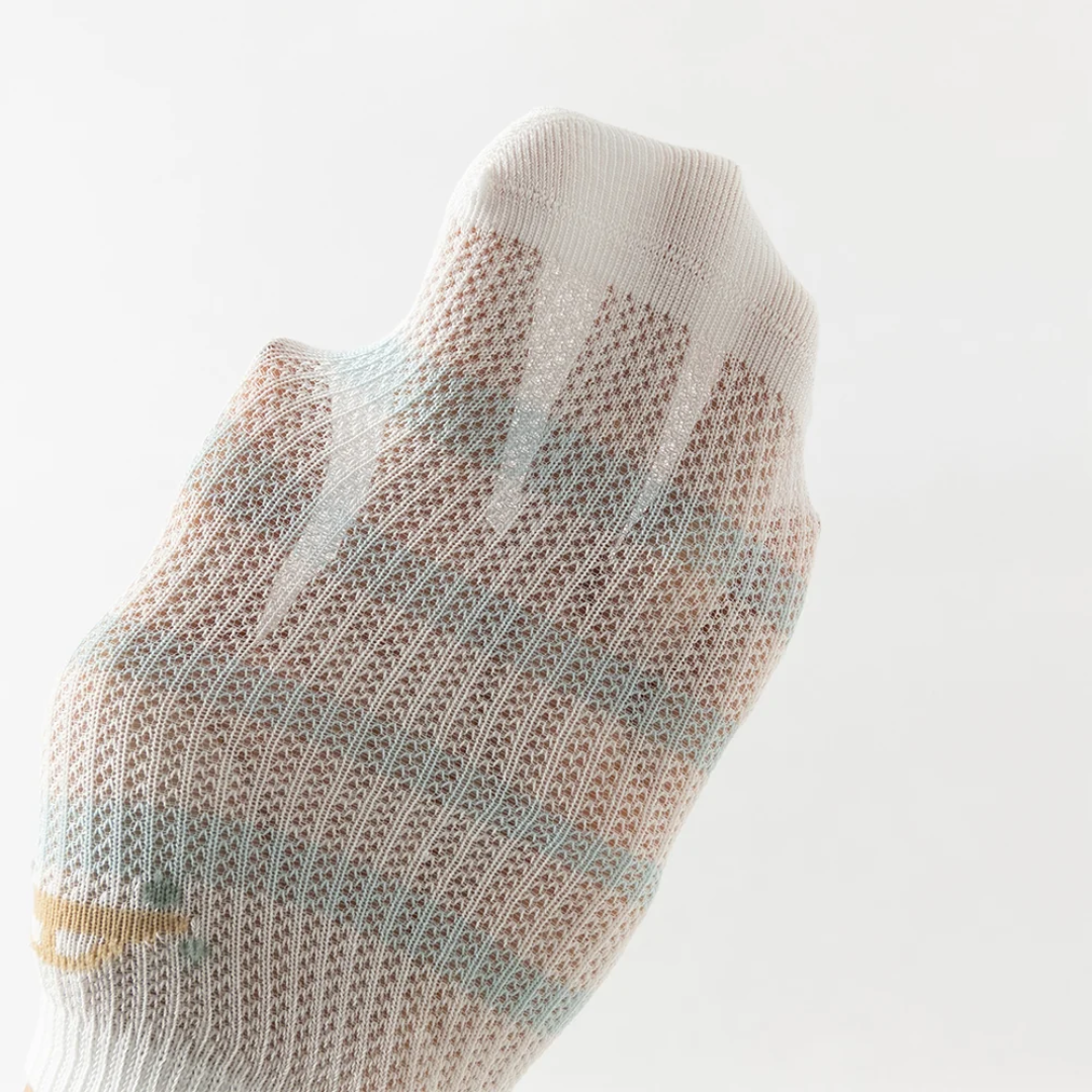 Lot de 2 paires de chaussettes enfant garçon en coton bleu et beige - MALOBY