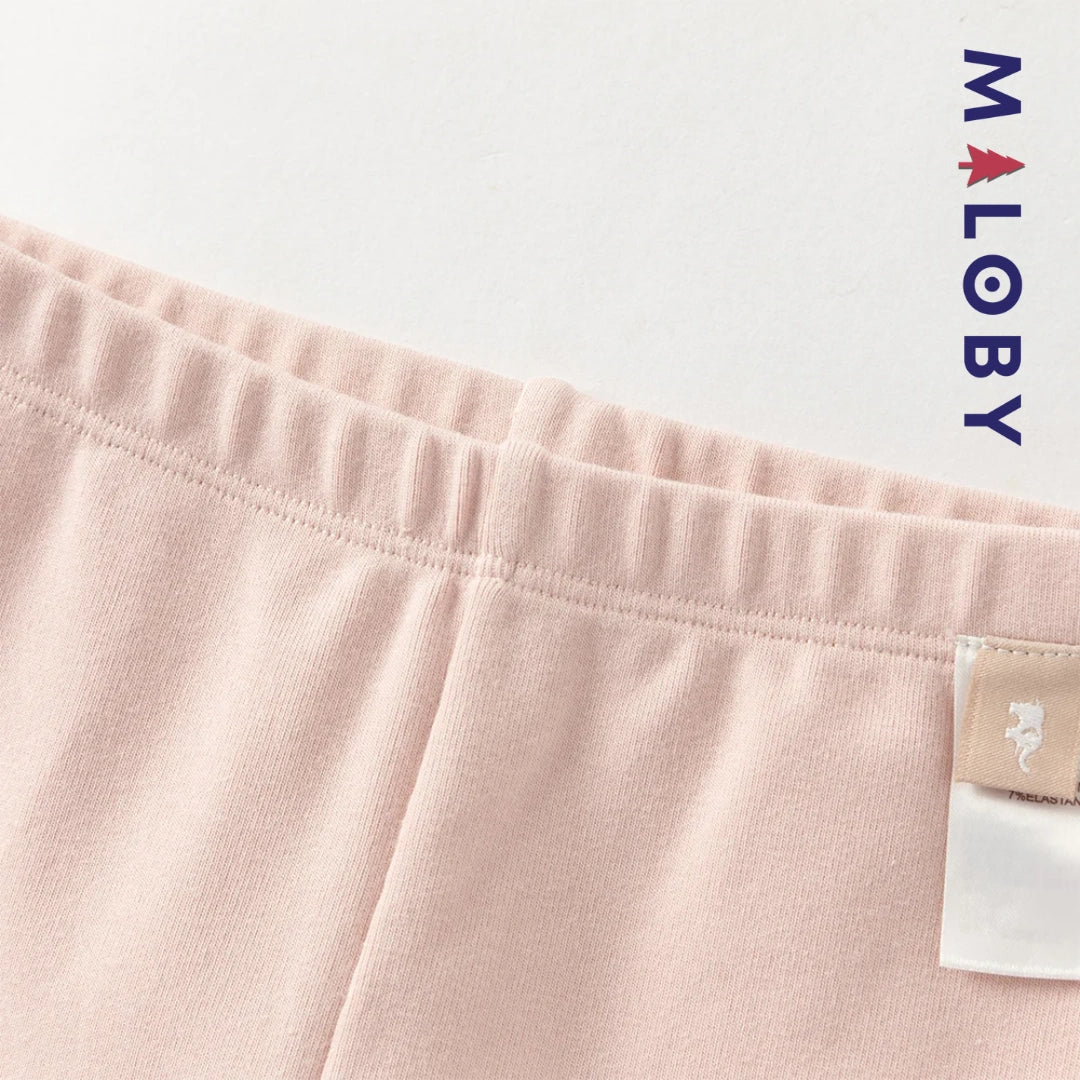 Ensemble fleuri blouse & legging enfant fille- Rose