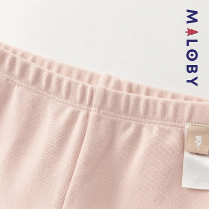 Ensemble fleuri blouse & legging enfant fille- Rose