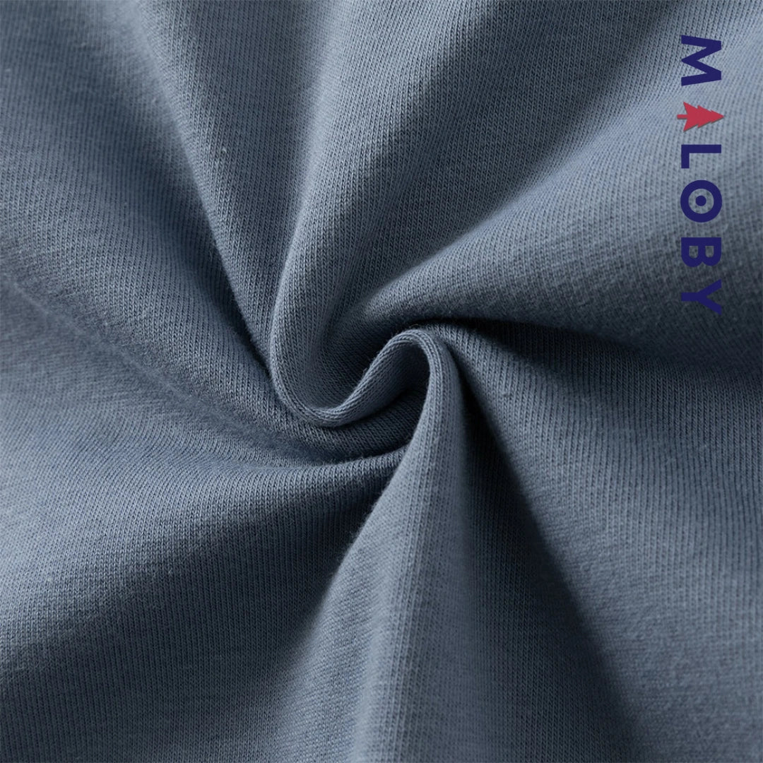 Combinaison longue en molleton enfant garçon - Gris bleu