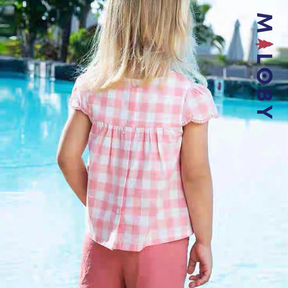 Ensemble  d'été Tunique+Short enfant fille -Carreaux
