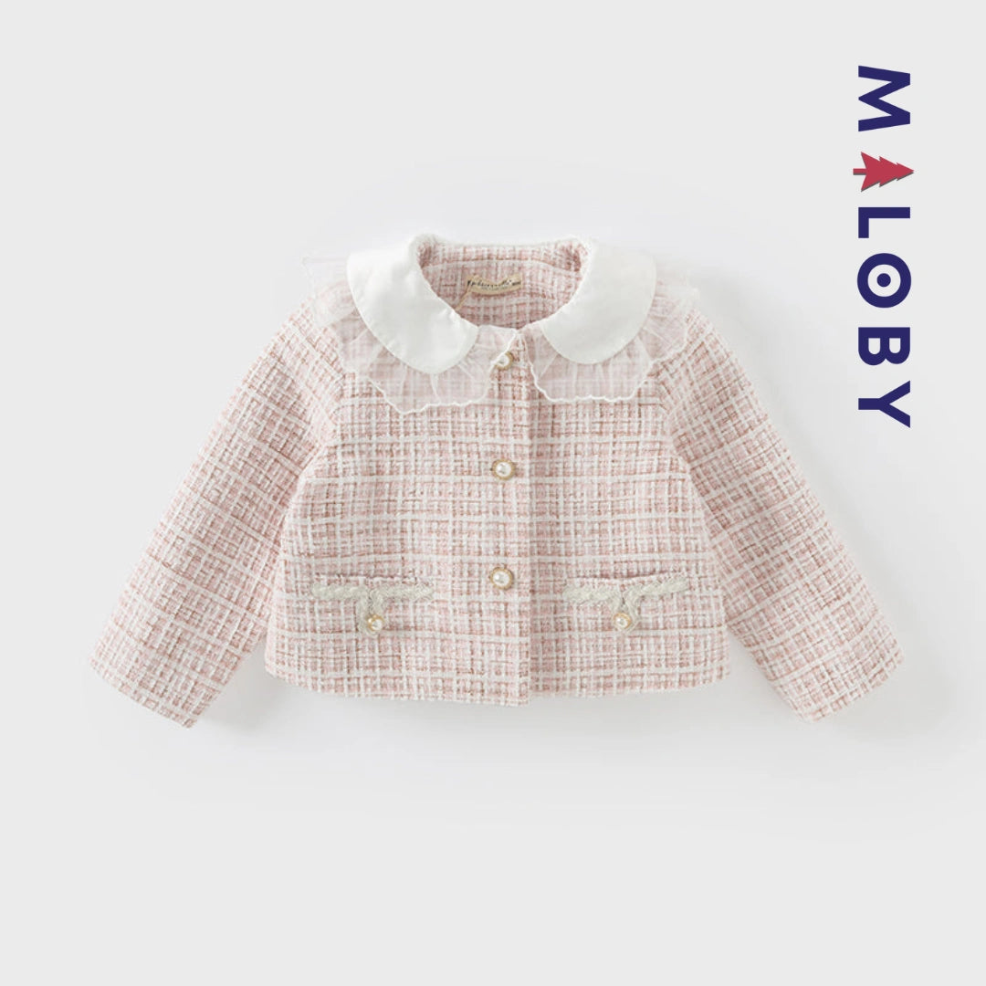 Ensemble cérémonie Robe + veste enfant fille-Rose -robes et ensembles pour filles, bébés et garcons - MALOBY