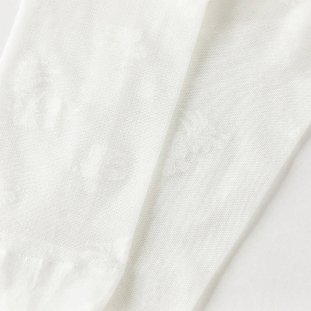 Chaussettes hautes en dentelle enfant fille blanc, accessoire enfant maroc - MALOBY