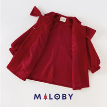 Charger l&#39;image dans la galerie, Manteau en lainage enfant fille - Rouge -robes et ensembles pour filles, bébés et garcons - MALOBY
