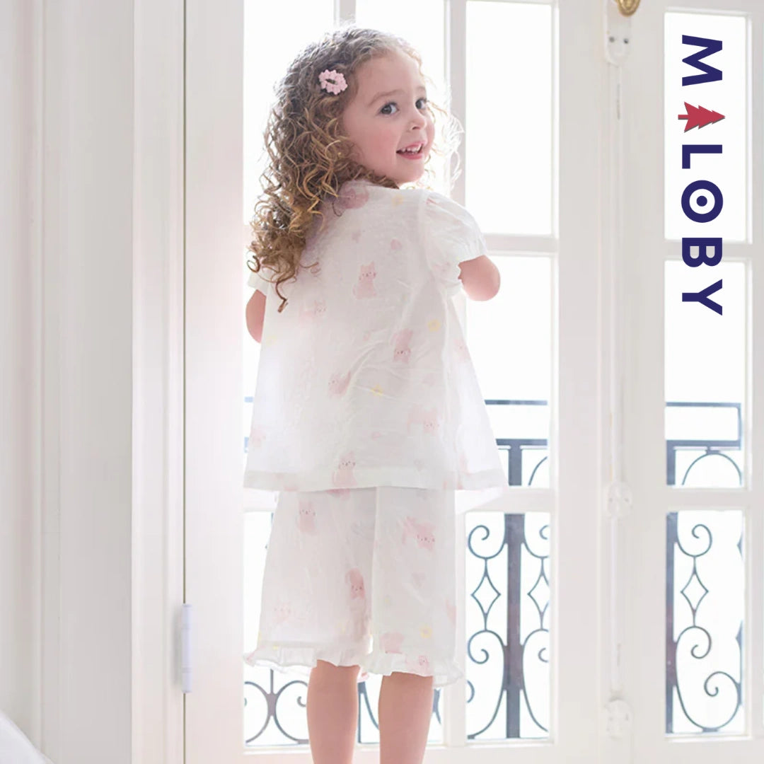 Ensemble Pyjama 2 pièces pour été enfant fille -Rose