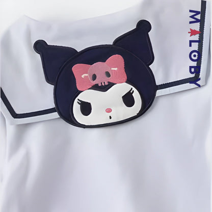 Ensemble habillé Jupon plissé+chemise style kuromi enfant fille -marine