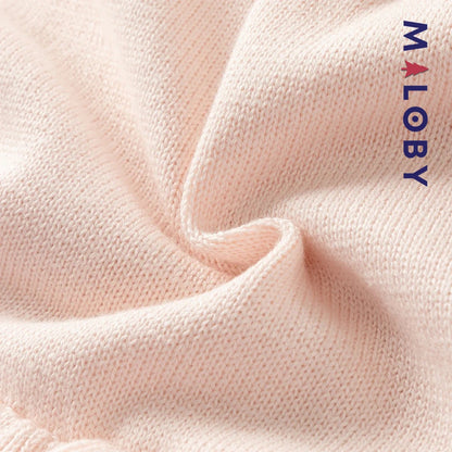 Robe bi-matière effet 2 en 1 motif bonbon rose de MALOBY