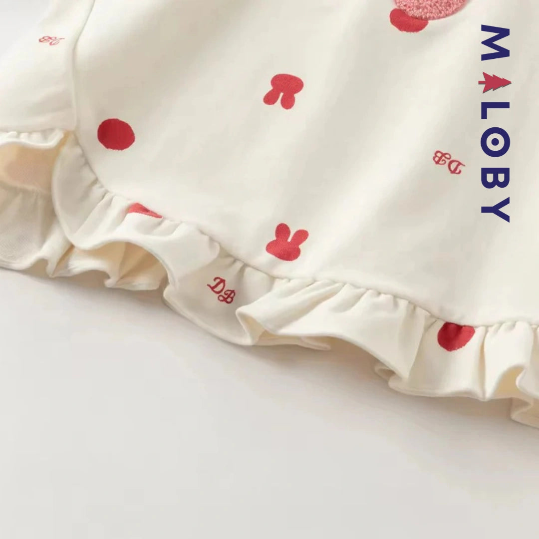 Ensemble 2 pièces sweat + Legging enfant fille- Rose