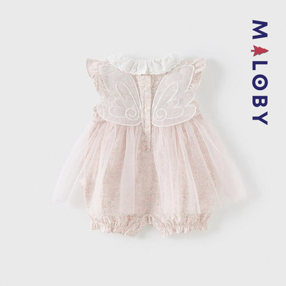 Robe cérémonie bébé fille - rose imprimé