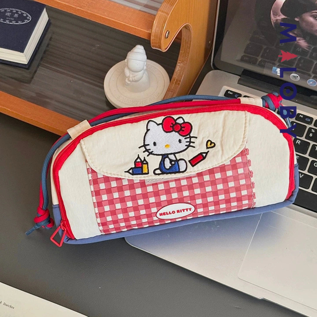 Trousse à crayon motif hello Ketty- Rouge