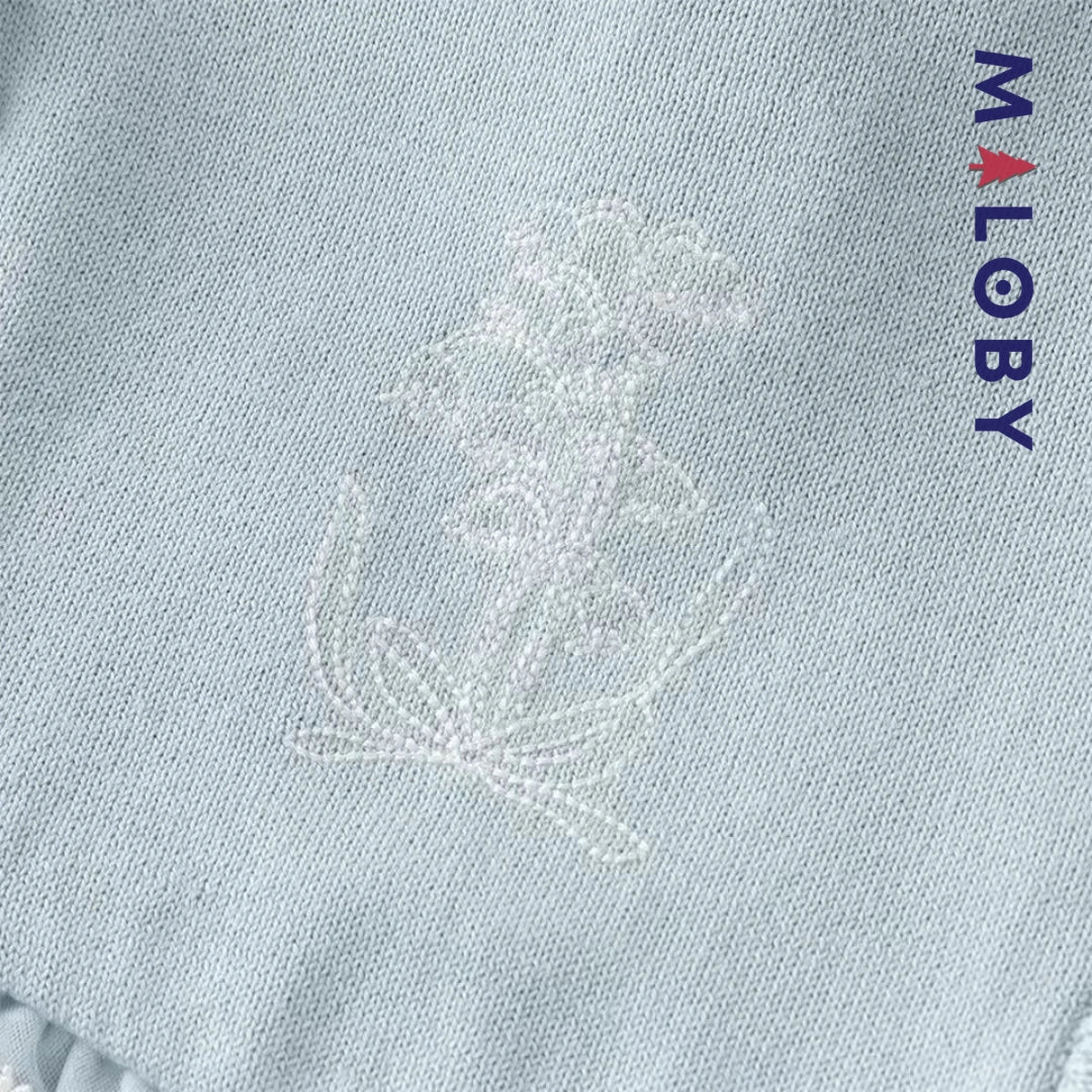 Robe princesse bi-matière enfant fille -Bleu ciel -robes et ensembles pour filles, bébés et garcons - MALOBY