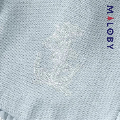 Robe princesse bi-matière enfant fille -Bleu ciel -robes et ensembles pour filles, bébés et garcons - MALOBY