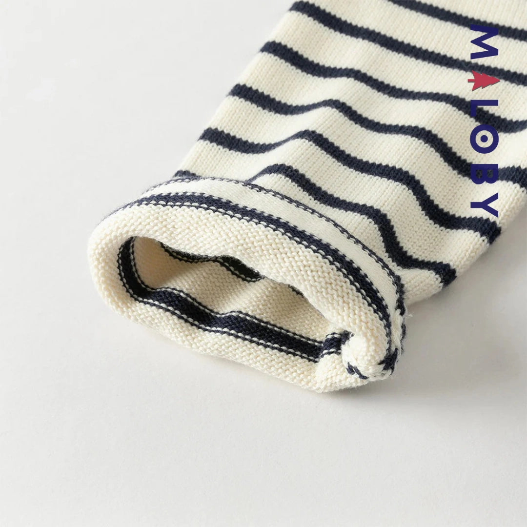 Robe pull style marin enfant fille -marine