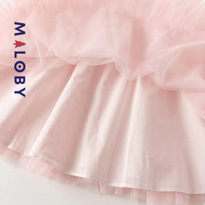 Robe de princesse à volants - rose pâle -robes et ensembles pour filles, bébés et garcons - MALOBY