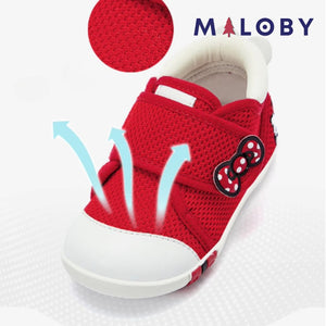 Chaussons premiers pas Bébé Fille- Rouge -robes et ensembles pour filles, bébés et garcons - MALOBY