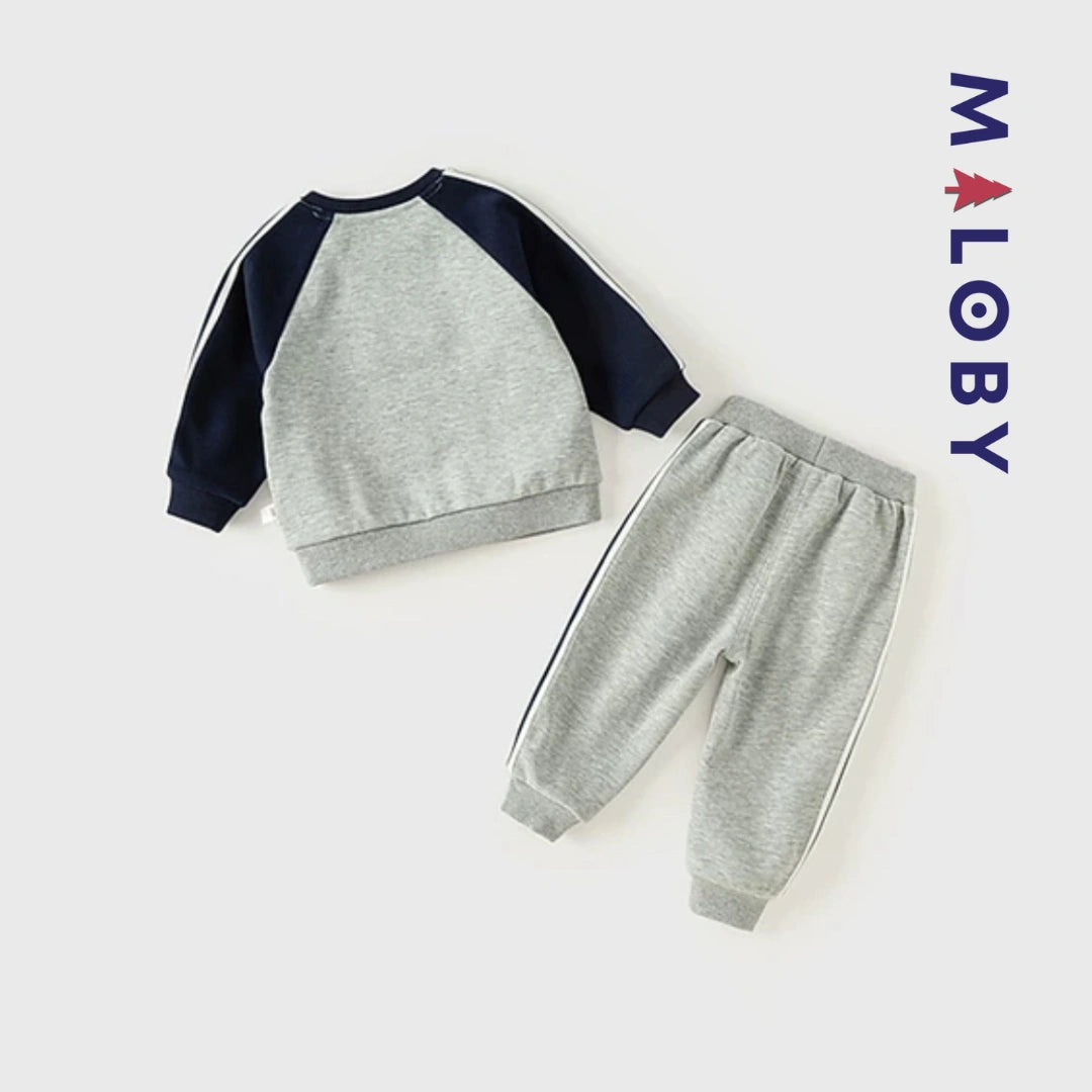 Ensemble sport 2 pièces enfant garçon - Gris -robes et ensembles pour filles, bébés et garcons - MALOBY