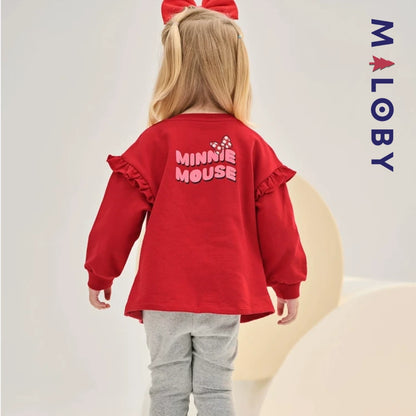 Ensemble Minnie Disney Sweat+Pantalon enfant fille- Rouge/Noir