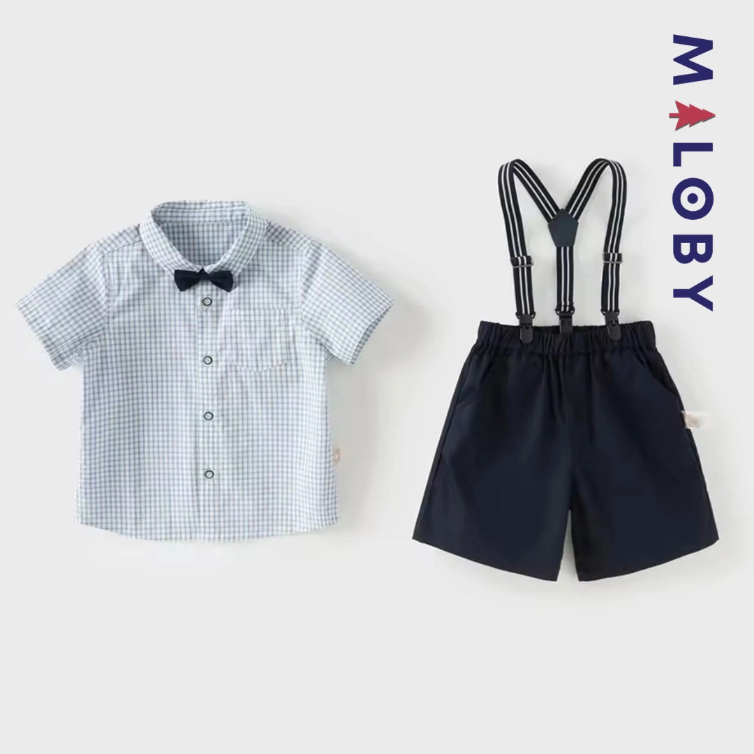 Ensemble cérémonie à 3 pièces enfant garçon- bleu