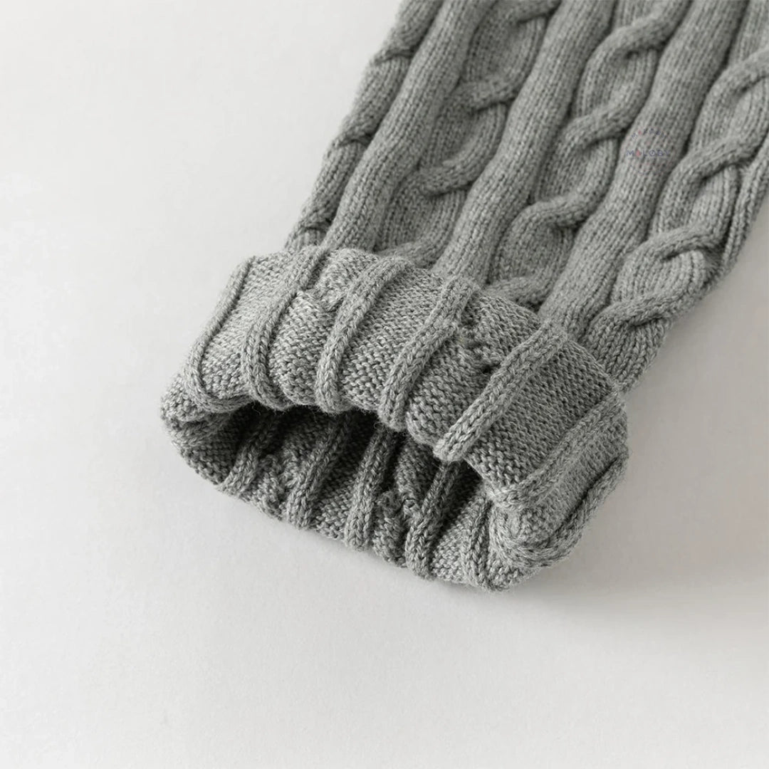 Cardigan torsadé antistatique premium gris pour garçon, vêtement enfant maroc - MALOBY