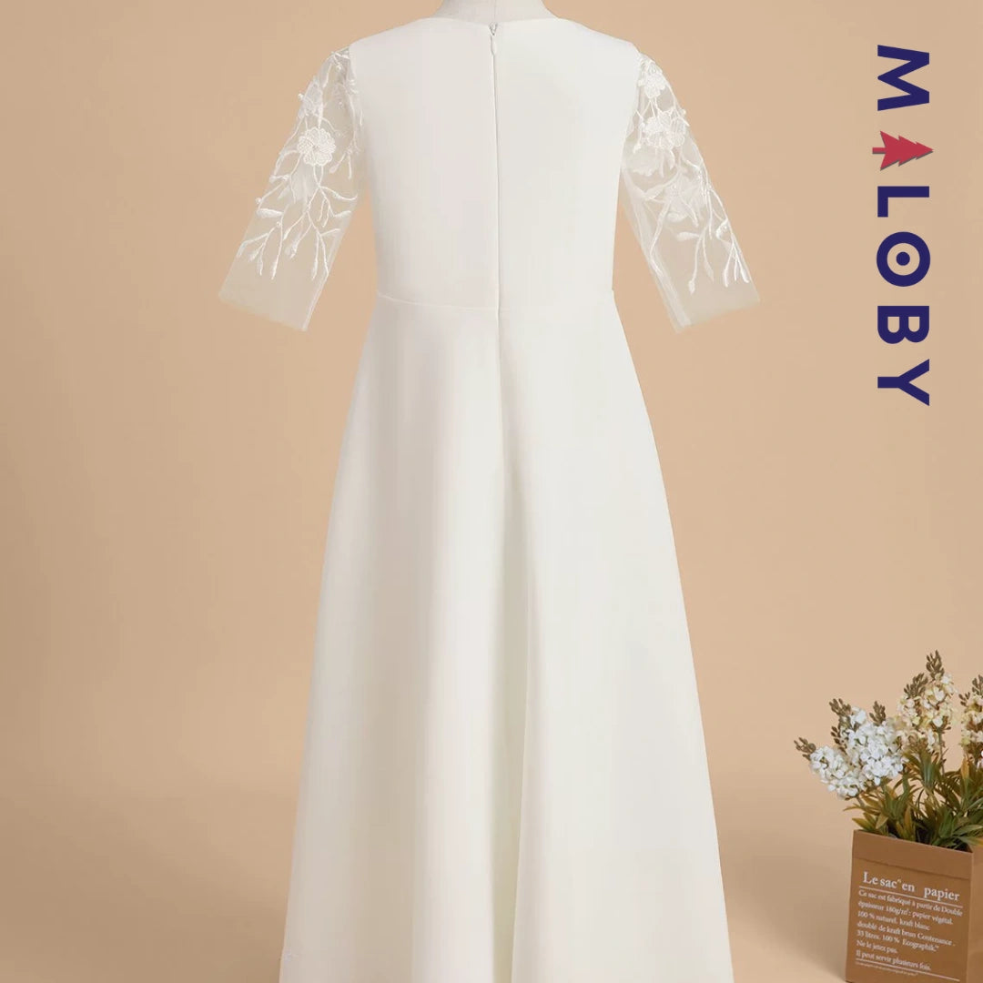 Robe princesse longue -Blanc