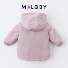 Charger l&#39;image dans la galerie, Parka à capuche enfant fille- Violet -robes et ensembles pour filles, bébés et garcons - MALOBY
