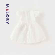 Charger l&#39;image dans la galerie, Robe cérémonie brodée enfant fille - Blanc -robes et ensembles pour filles, bébés et garcons - MALOBY
