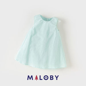 Robe enfant fille cérémonie - Bleu ciel