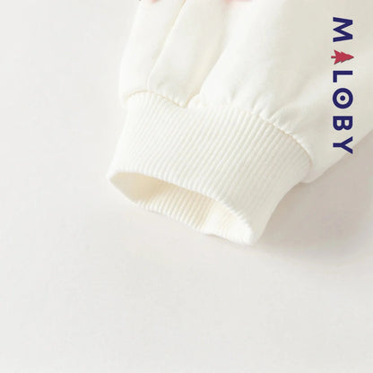 T-shirt à nœud manches longues enfant fille -Blanc -robes et ensembles pour filles, bébés et garcons - MALOBY