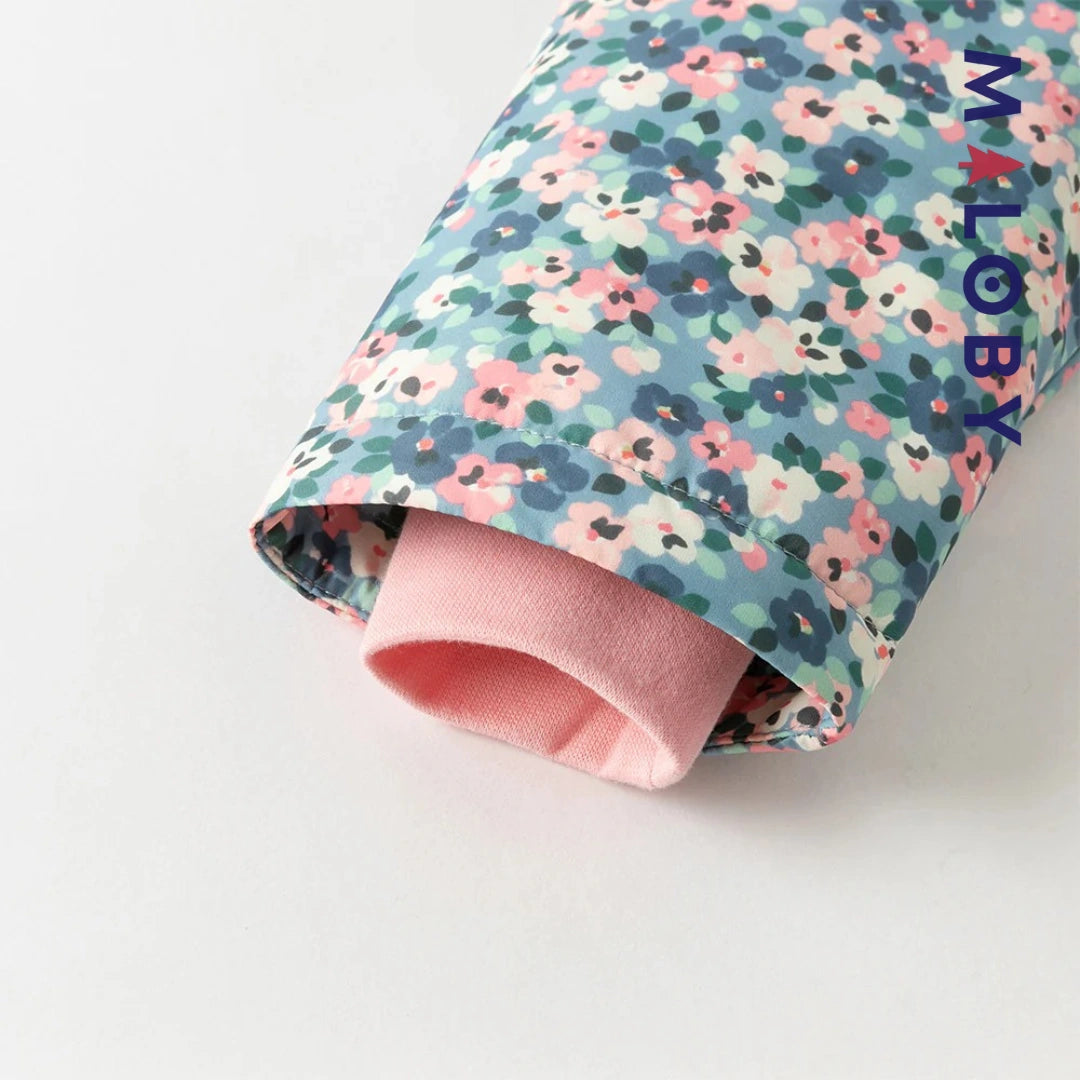 Parka imperméable doublée polaire enfant fille- Floral