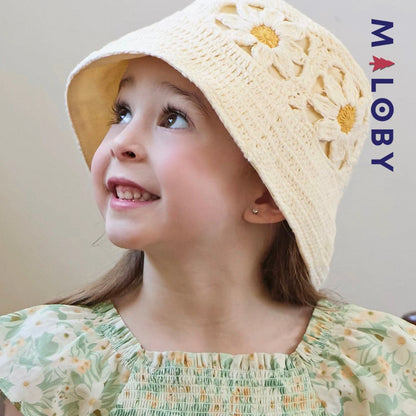 Bob en pur coton enfant fille -Beige
