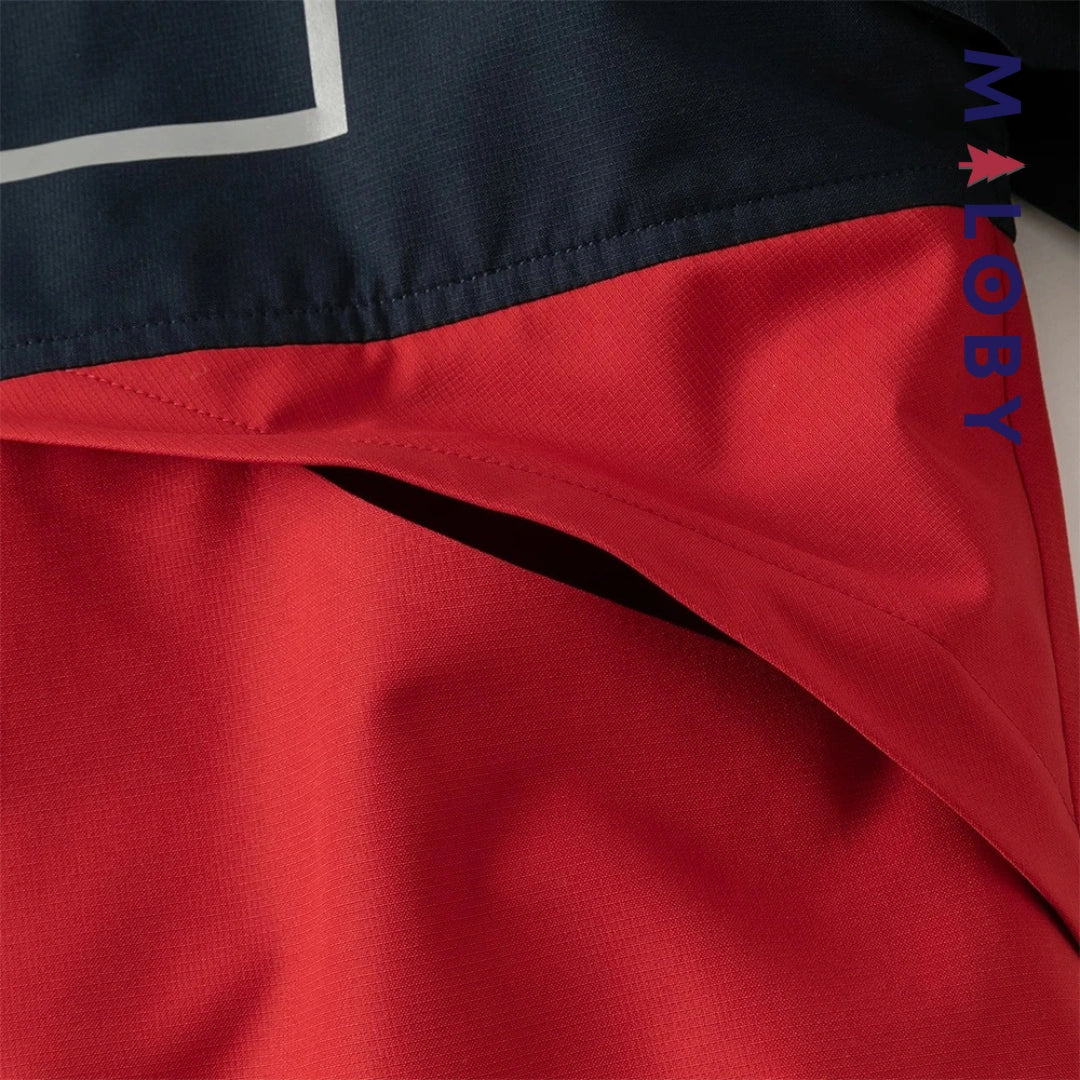 Parka imperméable doublée polaire enfant garçon- rouge