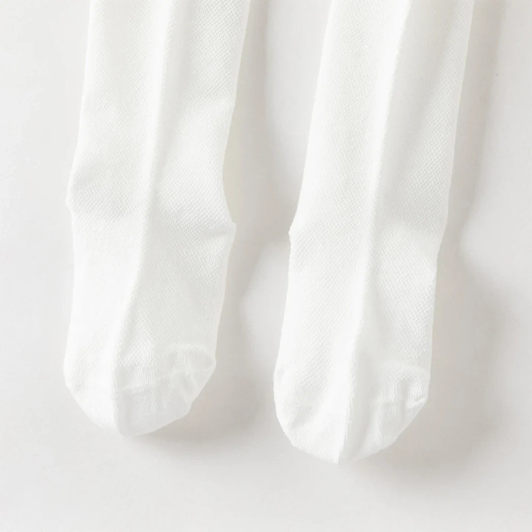 Collants fins unis enfant fille blanc, vêtement enfant maroc - MALOBY