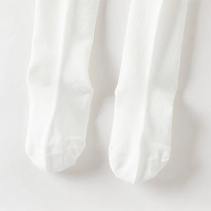 Collants fins unis enfant fille blanc, vêtement enfant maroc - MALOBY