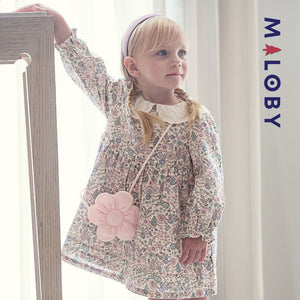 Ensemble Robe motifs fleuris +sac -robes et ensembles pour filles, bébés et garcons - MALOBY