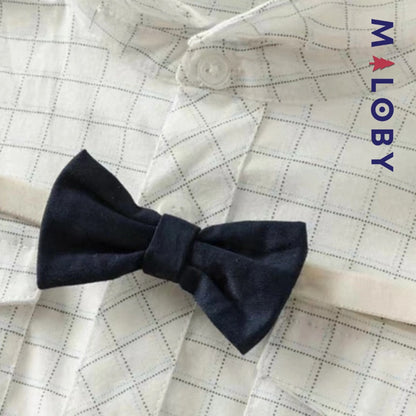 Ensemble cérémonie pantalon+ chemise à carreaux enfant garçon -Bleu -robes et ensembles pour filles, bébés et garcons - MALOBY