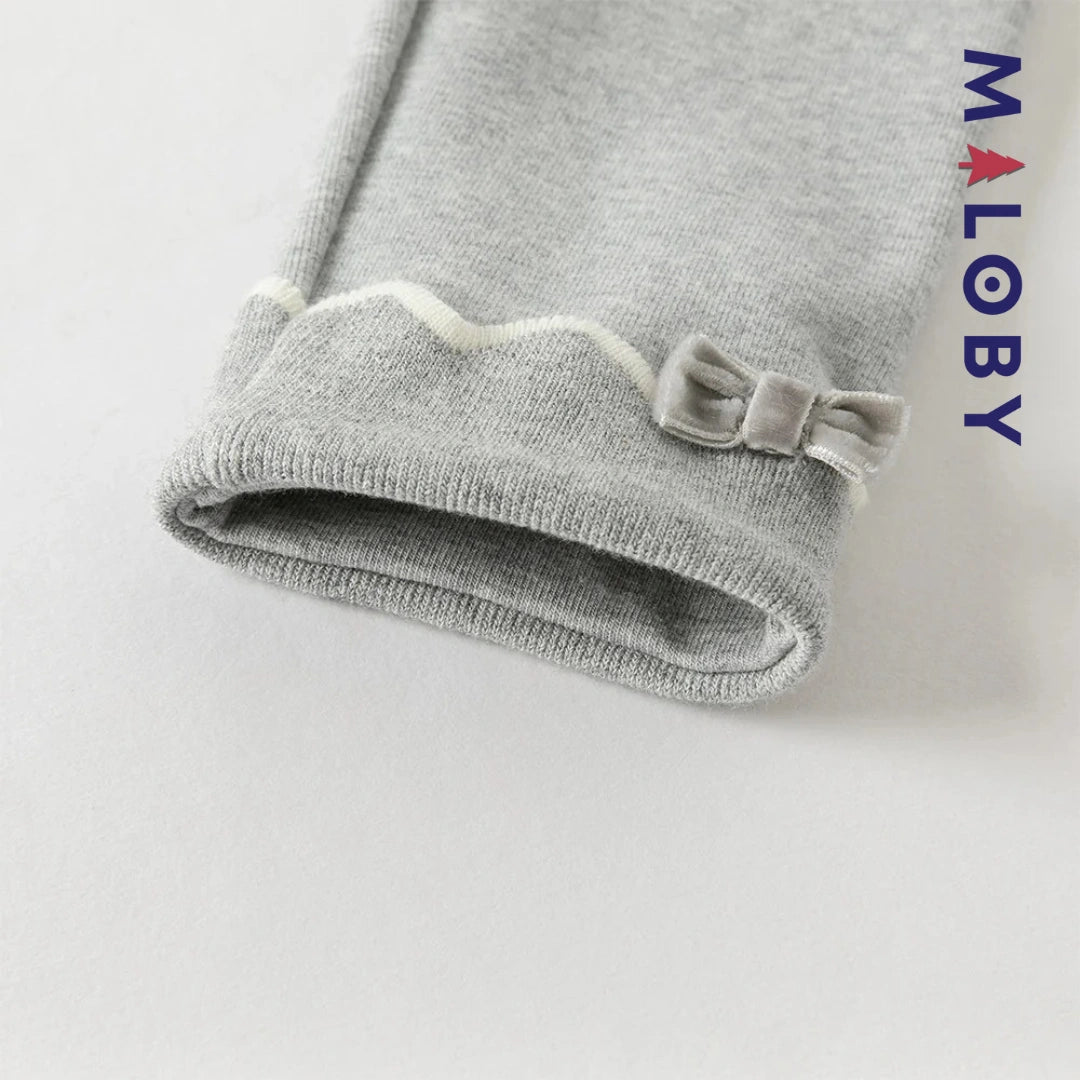 Legging à nœud enfant fille - gris -robes et ensembles pour filles, bébés et garcons - MALOBY