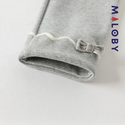 Legging à nœud enfant fille - gris -robes et ensembles pour filles, bébés et garcons - MALOBY