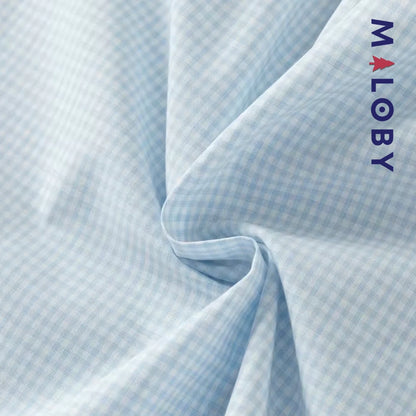 Chemise été à nœud enfant fille- Blanc/Bleu