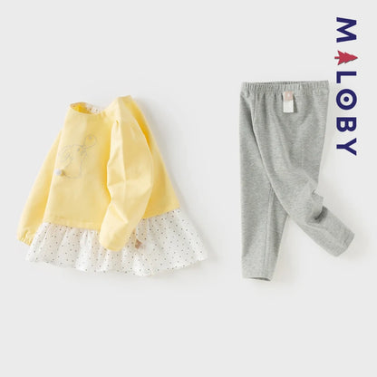 Ensemble tunique & legging enfant fille- Jaune